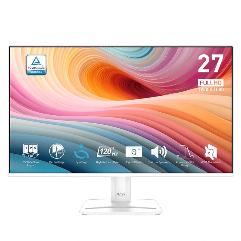Imagen de Monitor msi 27 pulgadas mp275w e2 ips 120hz vga hdmi mm blanco