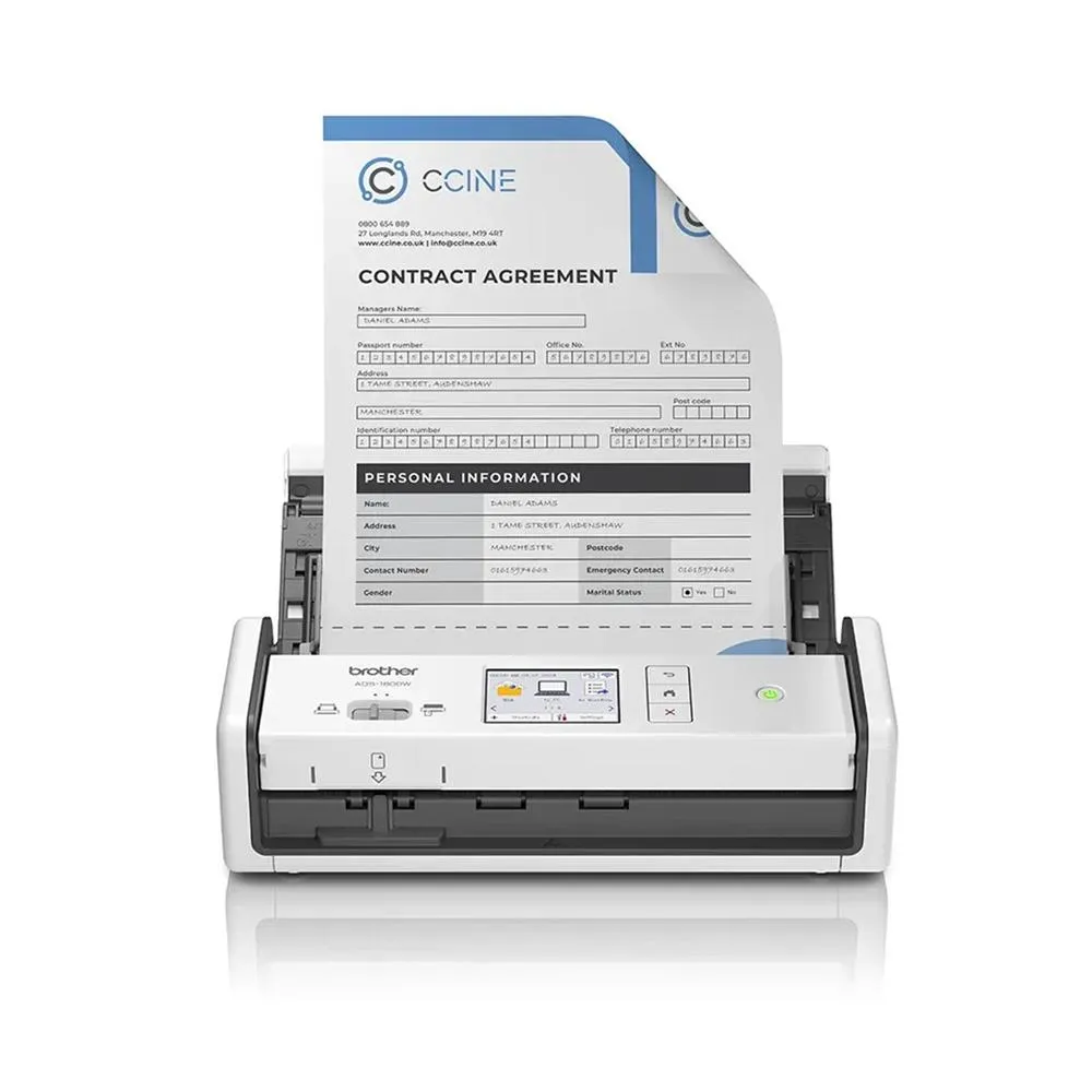Imagen de Escaner sobremesa brother ads1800w -  30ppm -  duplex automatico -  usb 2.0 -  usb tipo c -  wifi -  adf 20 hojas